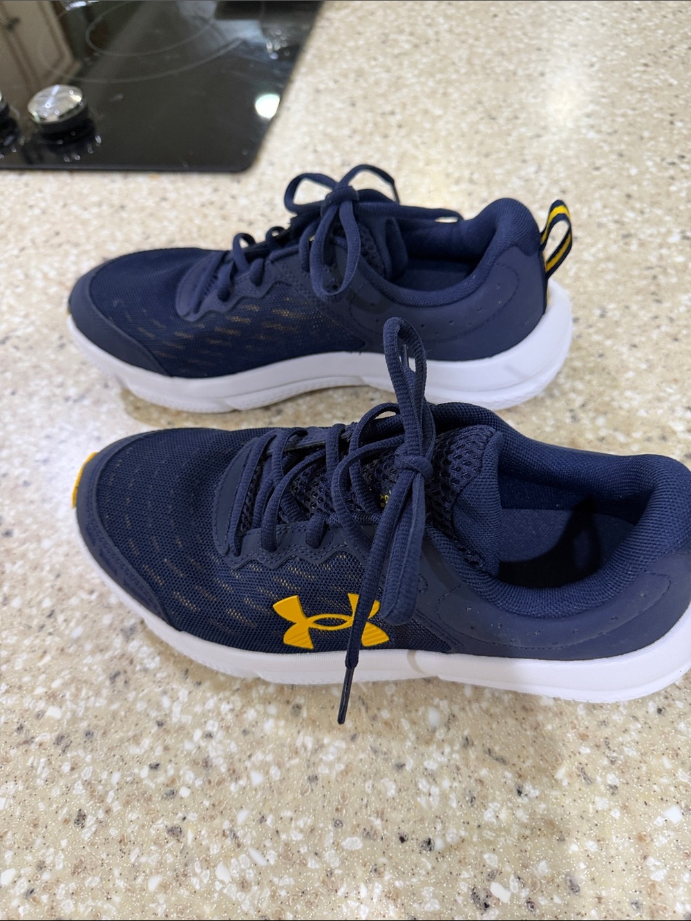 Men’s Under Armour Navy and Yellow' Sneakers